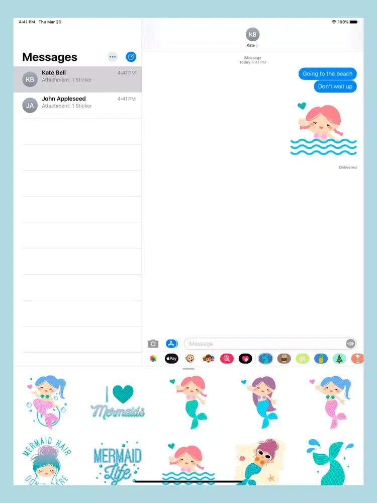 Mermaids Stickers iPad  স্ক্রিনশট