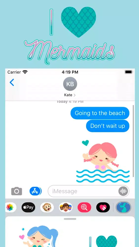 Mermaids Stickers স্ক্রিনশট