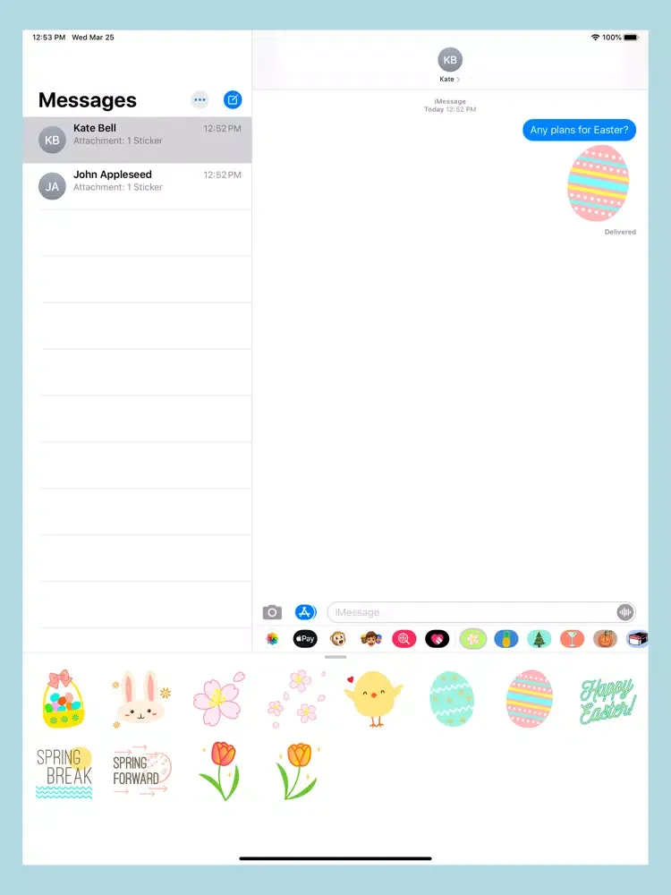 Spring Theme Stickers iPad  Screenshots