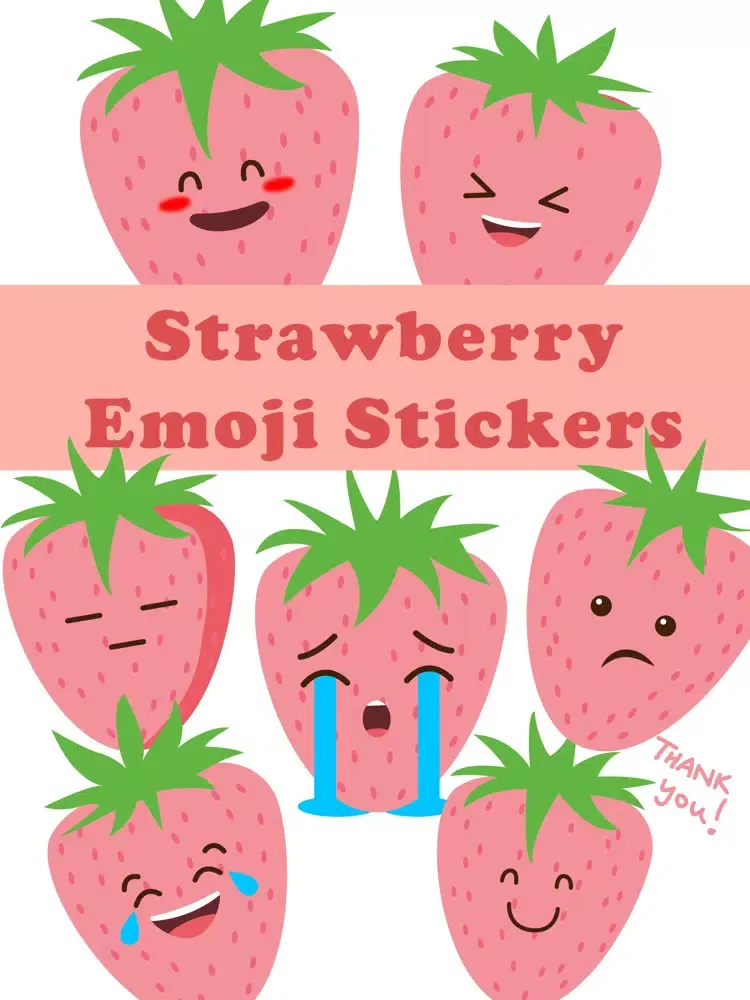 Скриншоты Strawberry Emoji Stickers iPad 