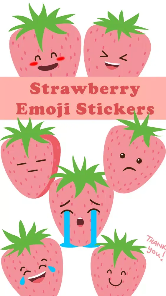 Скриншоты Strawberry Emoji Stickers