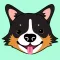 TriColor Corgi Stickers