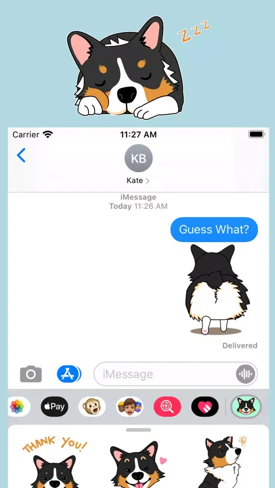 TriColor Corgi Stickers Screenshots