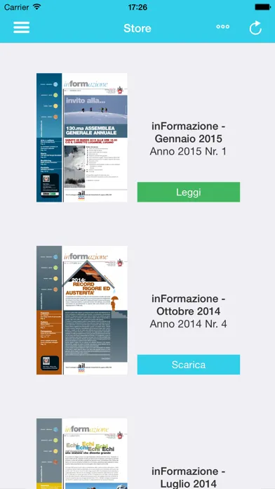 Zrzuty ekranu Info CAS Ticino