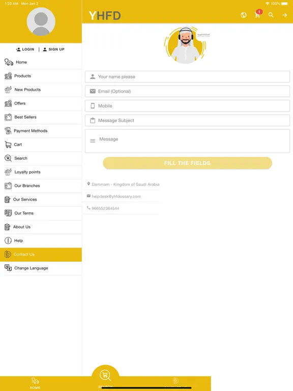 Скриншоты YHFD‎ قطع غيار سيارات iPad 