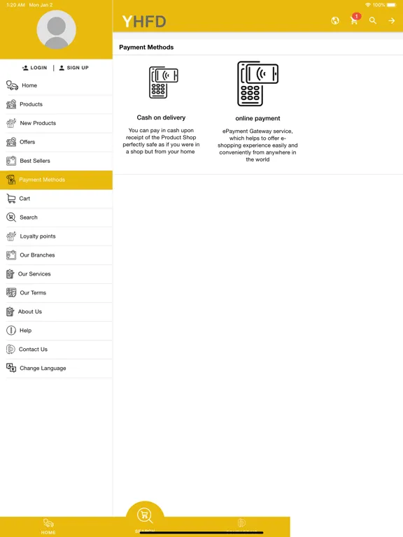 Скриншоты YHFD‎ قطع غيار سيارات iPad 