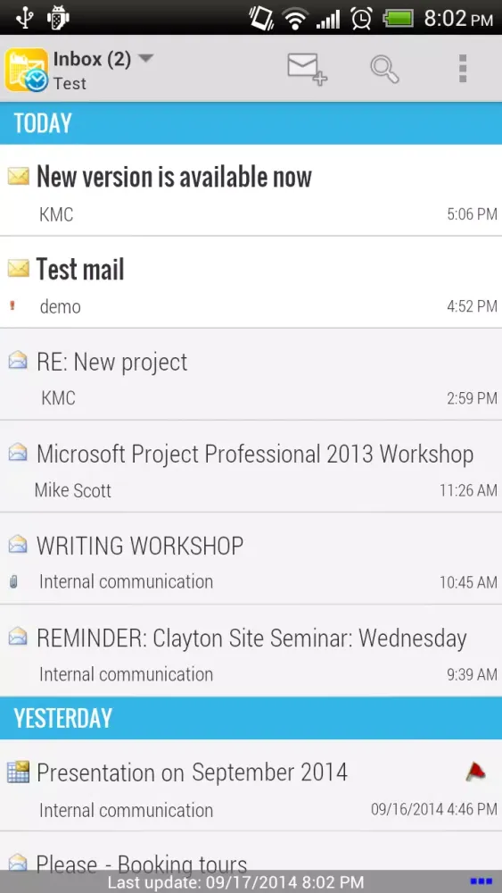 Capturas de pantalla de Mobile Access for Outlook OWA