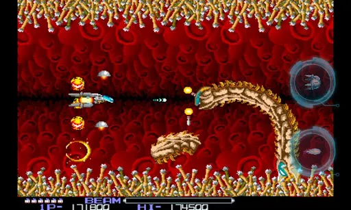 Capturas de tela do R-TYPE