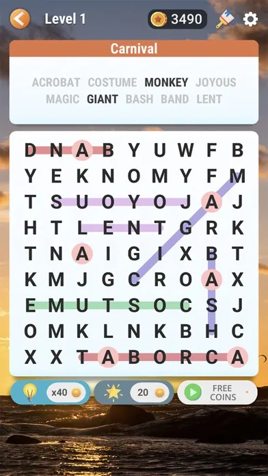Ảnh chụp màn hình của Word Search - Find Hidden Word