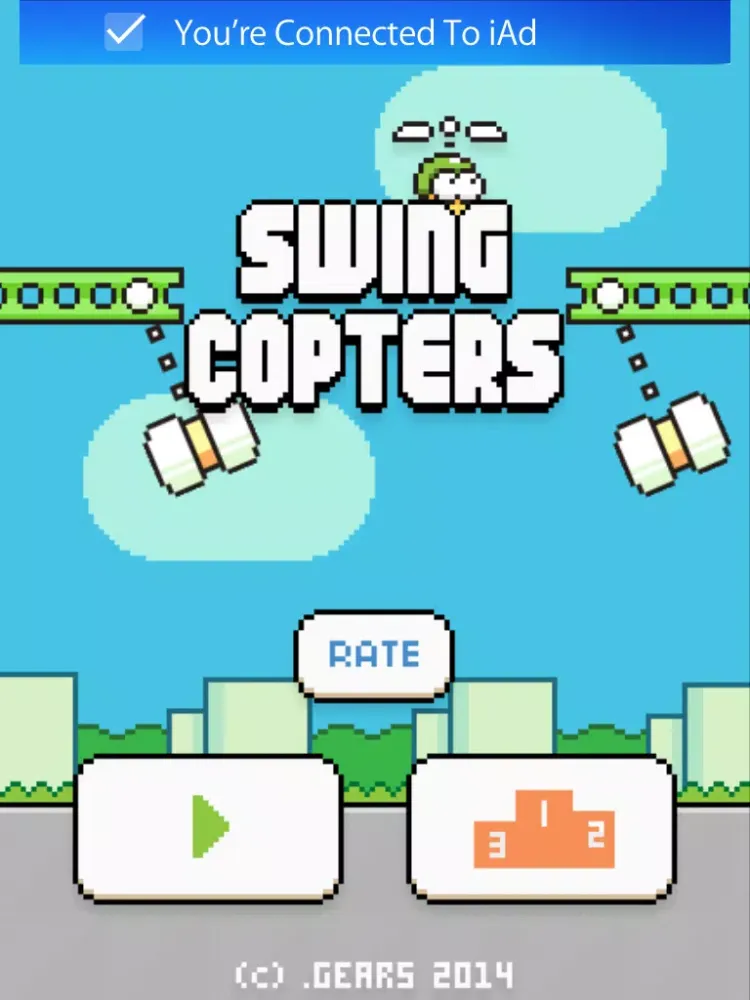 Swing Copters iPad  Screenshots