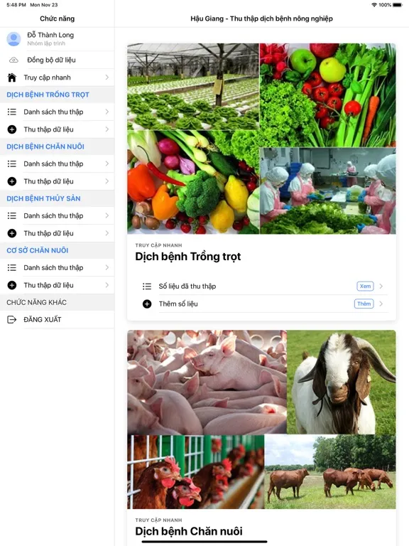 Capturas de tela do Nông nghiệp Hậu Giang iPad 