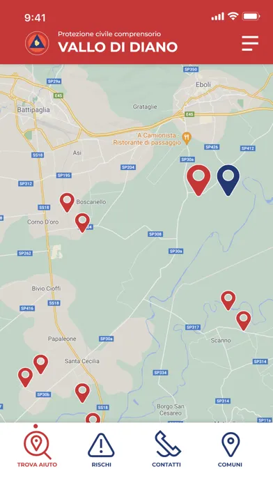 Screenshot di Emergenza Cittadino