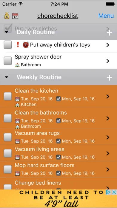 Chore Checklist स्क्रीनशॉट