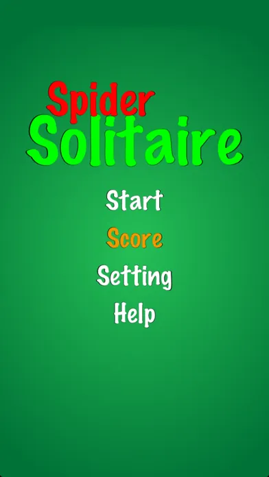 Tangkapan layar Spider Solitaire pico