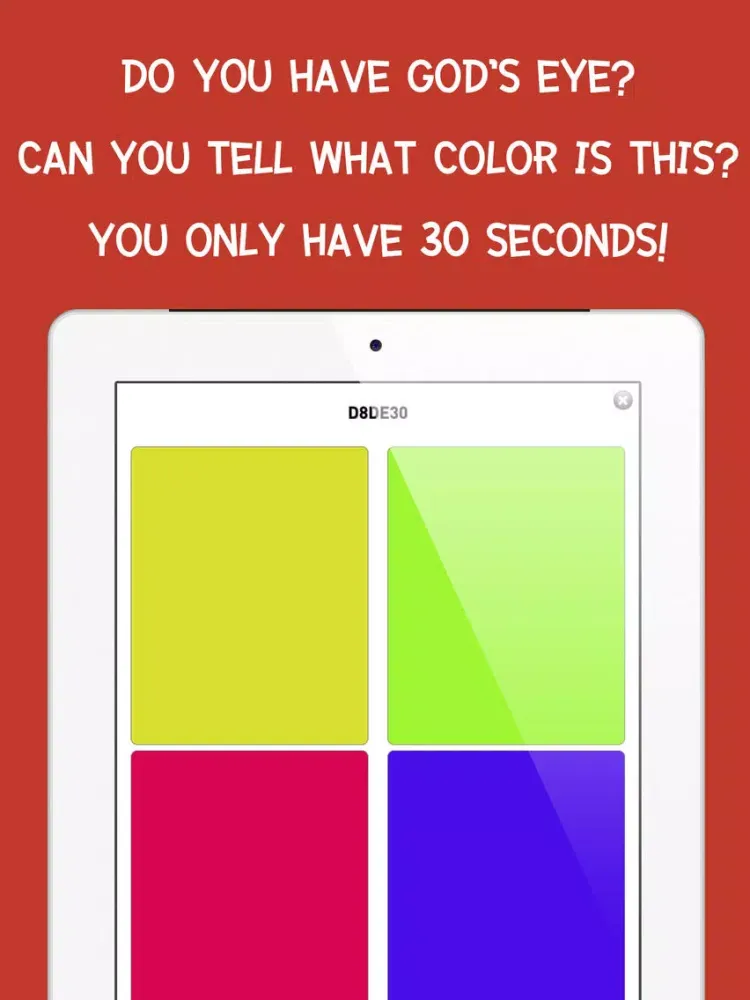 30s Guess Color : Free Quiz Fun Game For Hex Color Code iPad  スクリーンショット