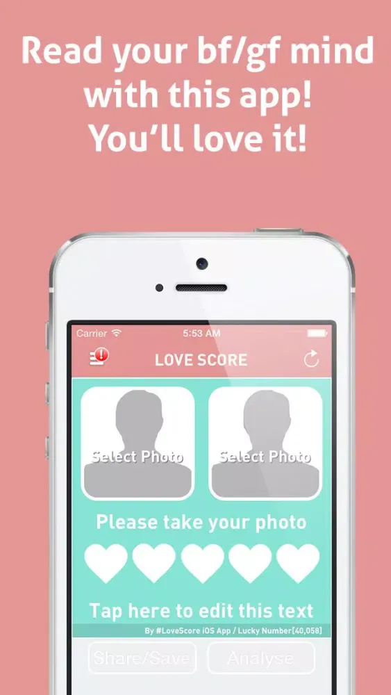 تصاویر Love Score : Selfies camera app for couple for Instagram, Facebook and Tumblr