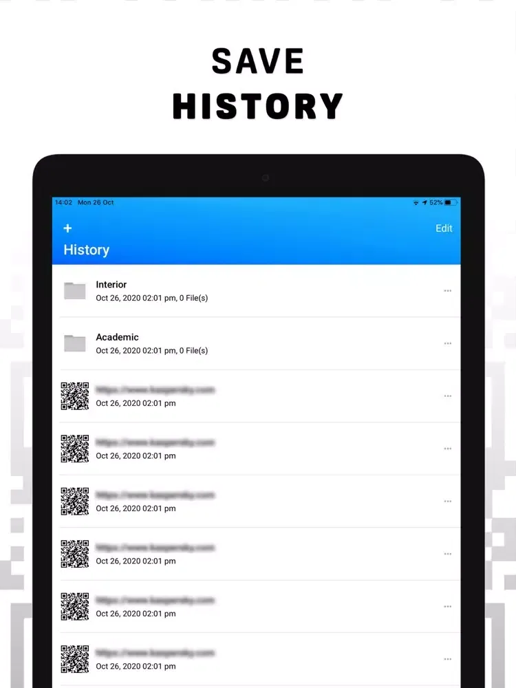 Zrzuty ekranu QR code reader and scanner app iPad 