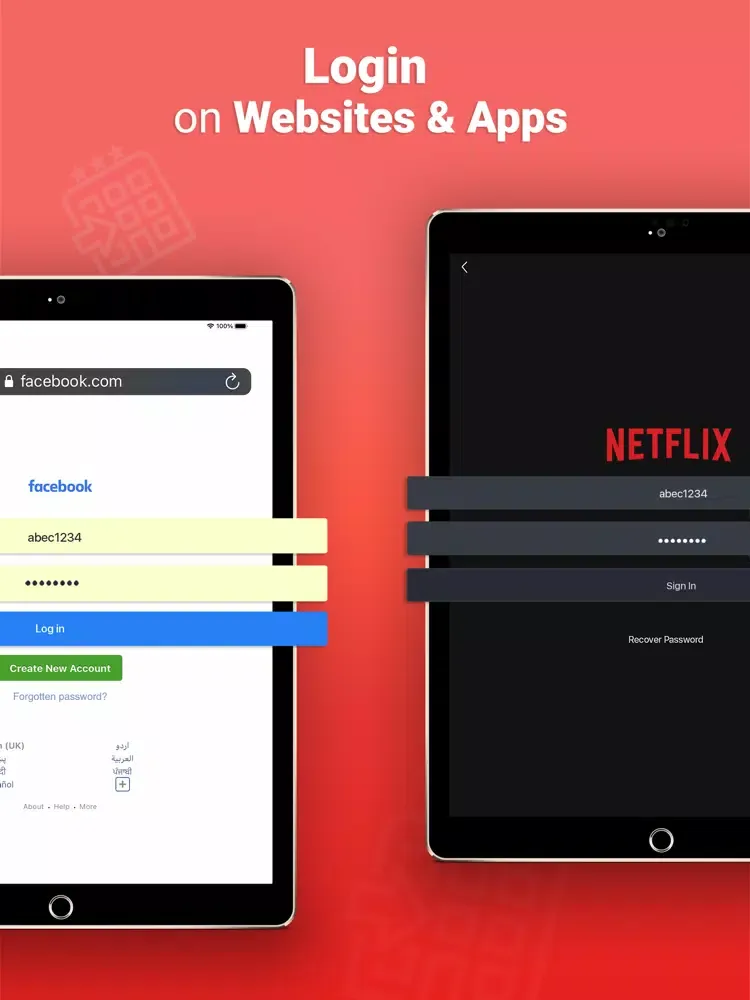 Password Manager- PassLock iPad  Screenshots