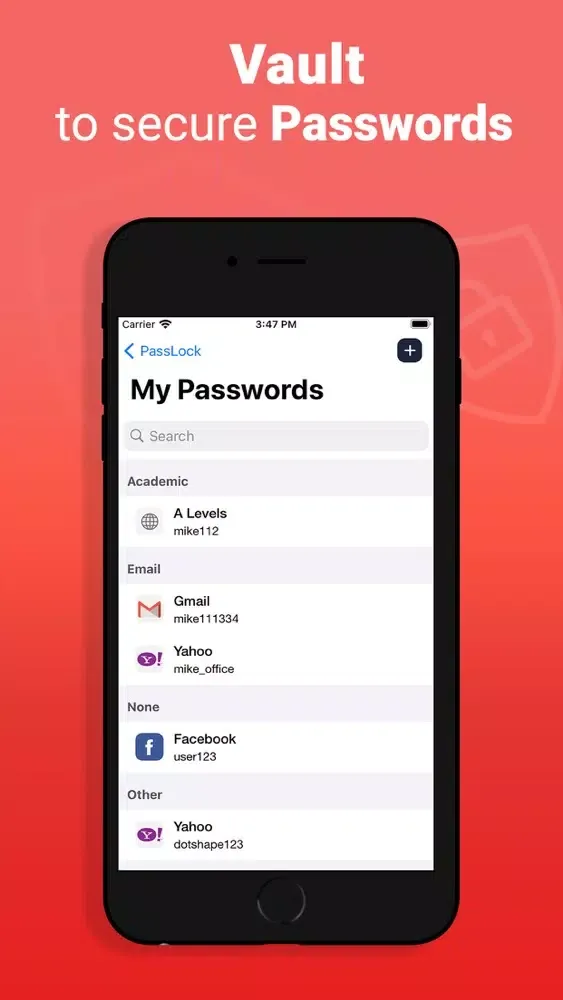 Password Manager- PassLock Screenshots