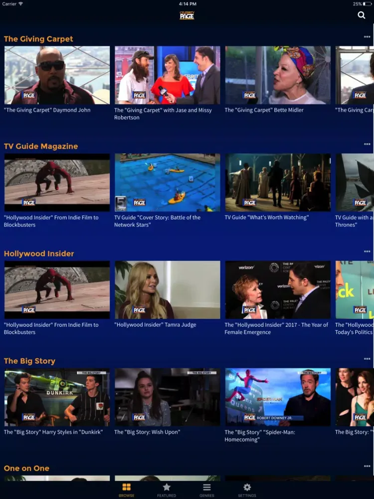 Celebrity Page TV iPad  Ekran Görüntüleri