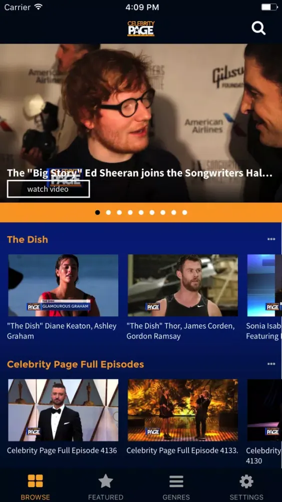Celebrity Page TV Ekran Görüntüleri