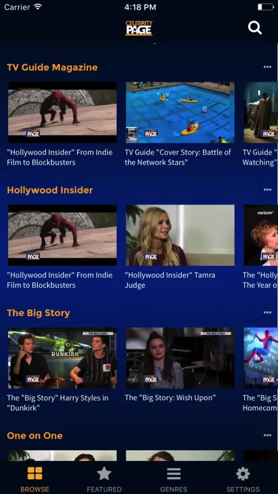 Celebrity Page TV Ekran Görüntüleri