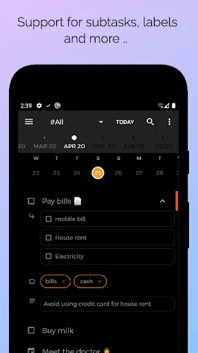 Capturas de pantalla de OrganizeMe: ADHD BulletJournal