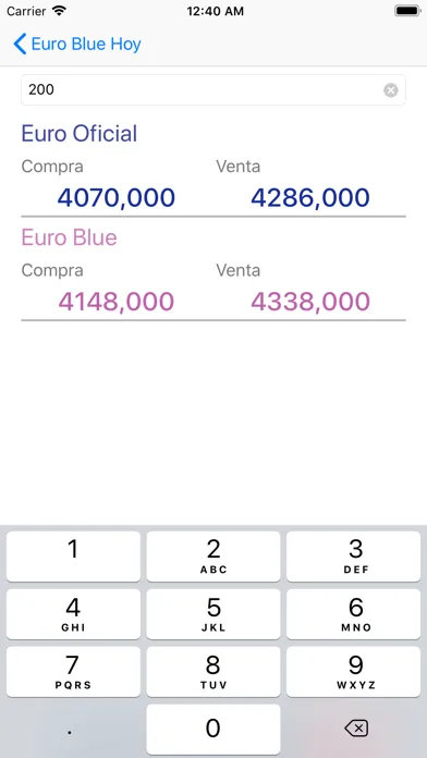 ภาพหน้าจอของ Euro Blue Hoy