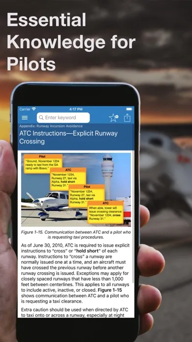 Capturas de tela do Pilot Handbook