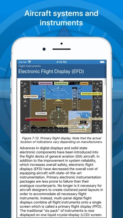 Capturas de tela do Pilot Handbook