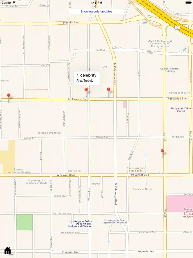 Hollywood Walk of Fame Star Walk Map Companion iPad 应用截图
