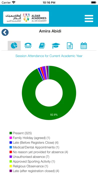Ảnh chụp màn hình của Al Ain Academy Engage App