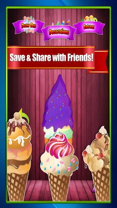 Frozen Goodies Fun Ice Cream Cone and Smoothie Maker Games for Kids应用截图