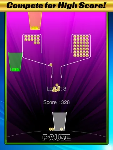Tangkapan skrin Gold Coin Cup Dropper Puzzle Challenged Free Games iPad 
