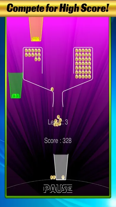 Tangkapan skrin Gold Coin Cup Dropper Puzzle Challenged Free Games
