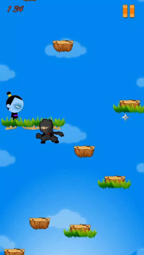 Captures d'écran de Ninja Mega Sky Jump - Endless Kung Fu Jumping Free Game