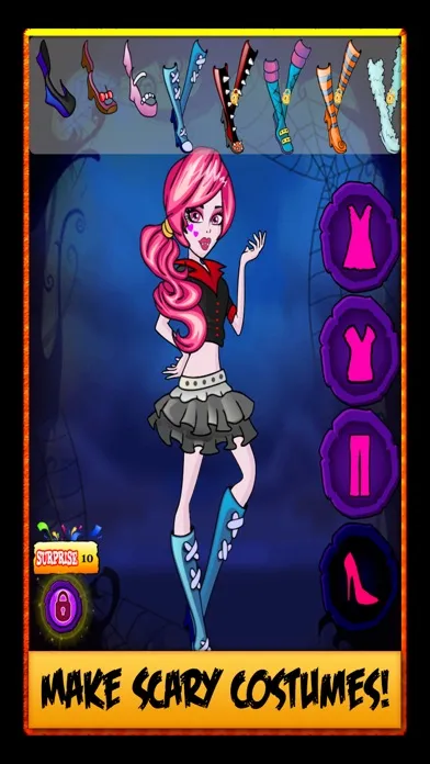 Ảnh chụp màn hình của Scary Girl Dress Up Spooky Halloween Makeover Free Games