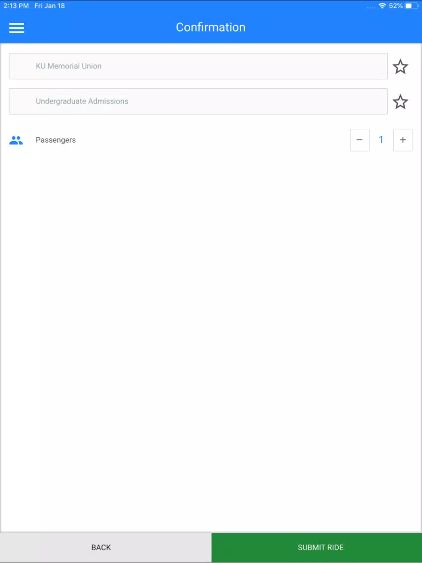 University of Kansas SafeRide iPad  स्क्रीनशॉट