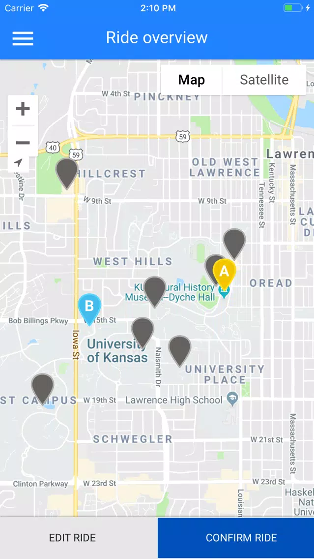 University of Kansas SafeRide स्क्रीनशॉट