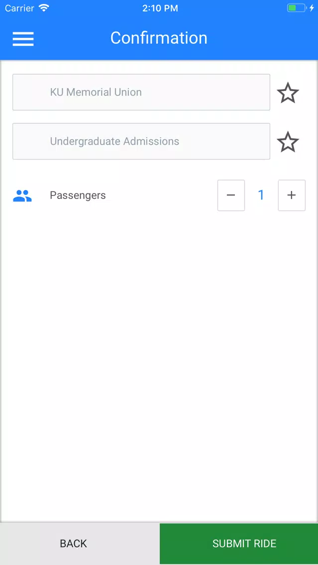 University of Kansas SafeRide स्क्रीनशॉट