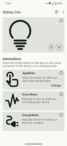Wakey: Keep Screen On 스크린샷
