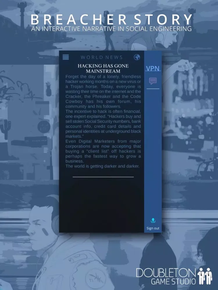 Tangkapan layar Breacher Story iPad 