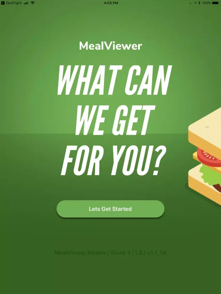 Zrzuty ekranu MealViewer Kiosk iPad 