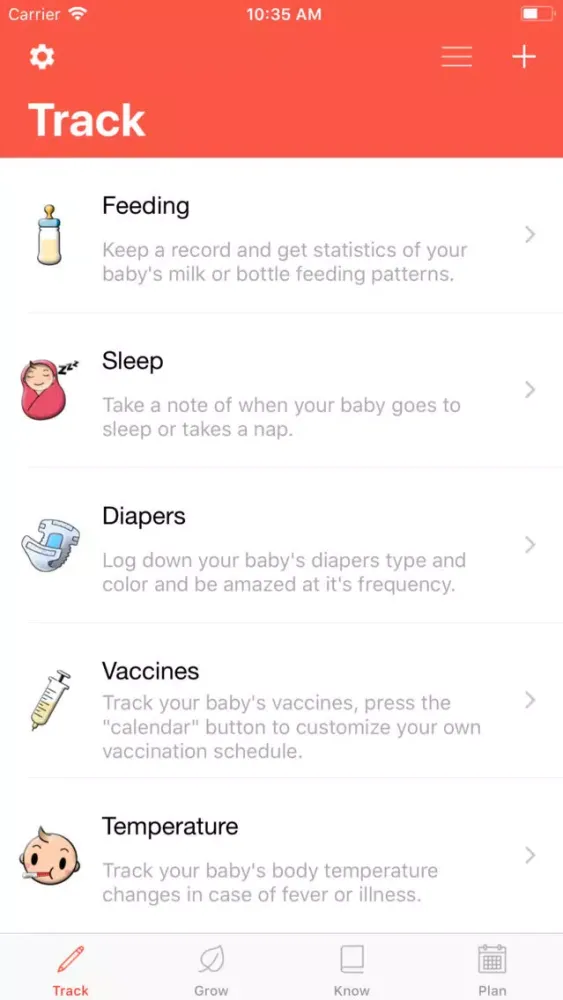 Screenshot di Babymate