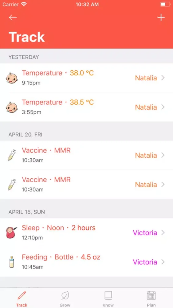 Screenshot di Babymate