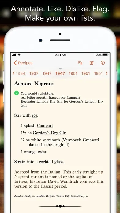 Zrzuty ekranu Martin’s Index of Cocktails