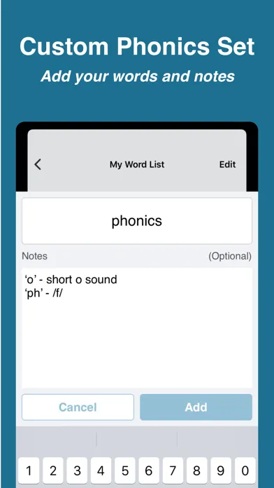 Tangkapan skrin Phonics Cards