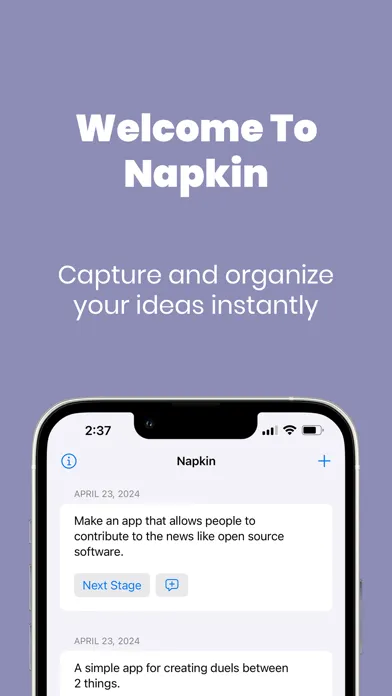 Скриншоты Napkin: Track Ideas & Projects