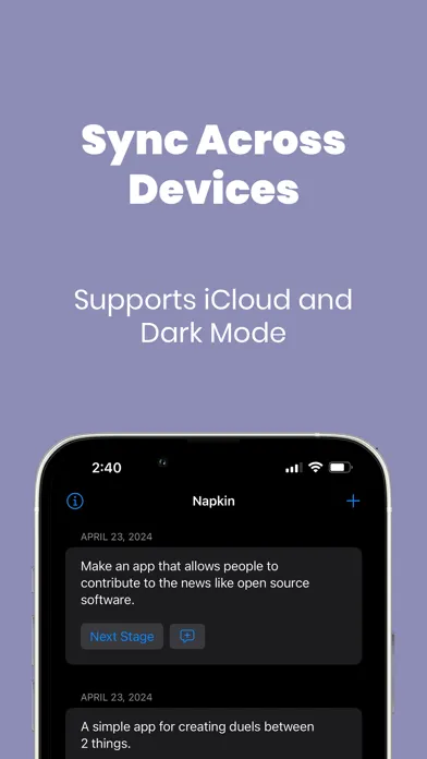 Скриншоты Napkin: Track Ideas & Projects