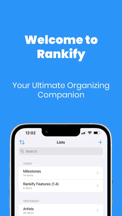 Rankify: Rank Your Lists Screenshots